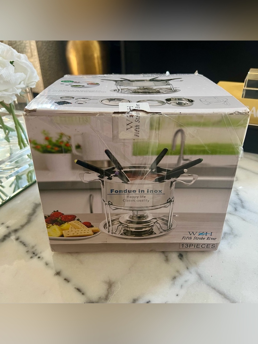 New Stainless Steel Fondue Set | 13 Pieces